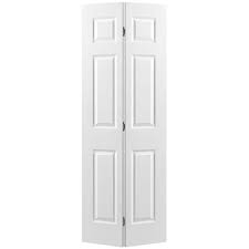 24" x 80" x 1-3/8" Primed 6 Panel Hollow Core Bifold Door