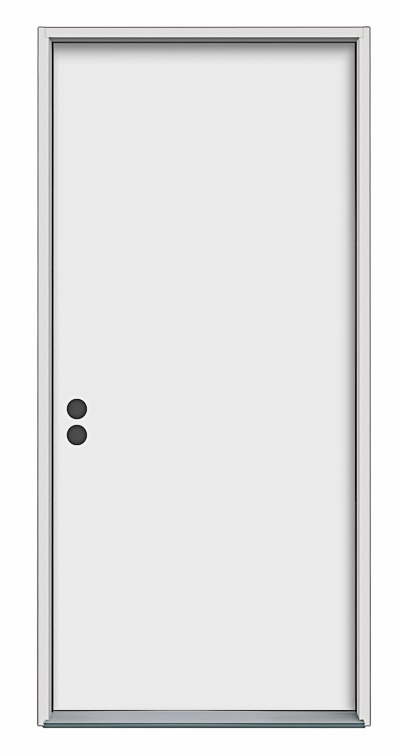 32" x 80" x 1-3/4" SC Primed Smooth Metal Pre-Hung Exterior Door Unit - 2-1/2 Bore - Right Hand