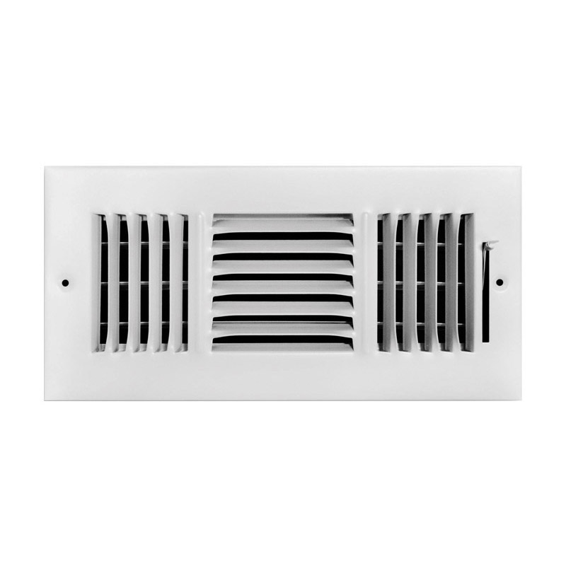 12" x 12" White 3-Way Wall/Ceiling Register