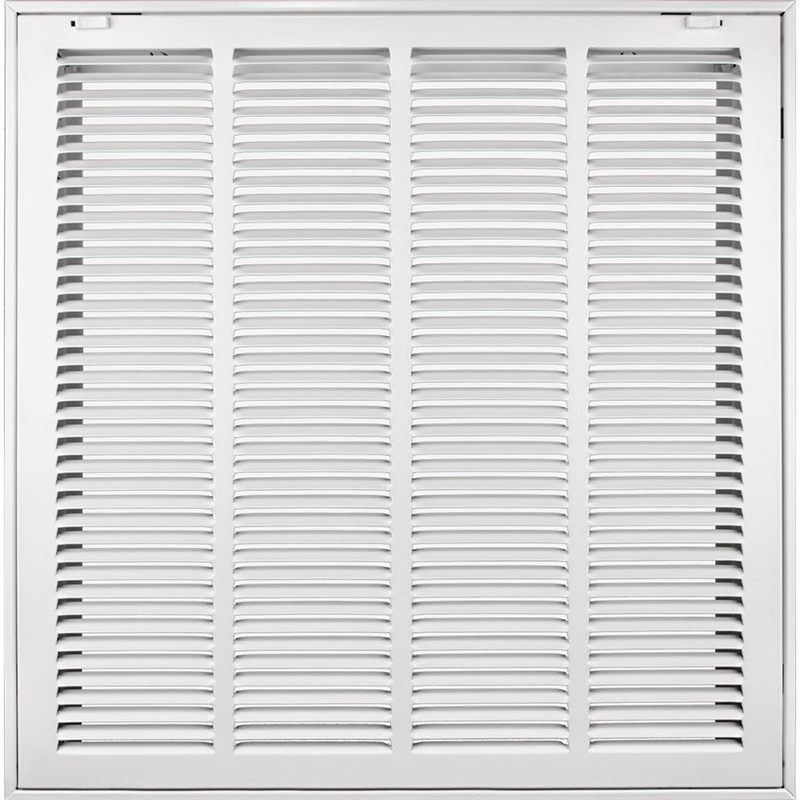 25" x 16" White Hinged Flat Return Air Filter Grill