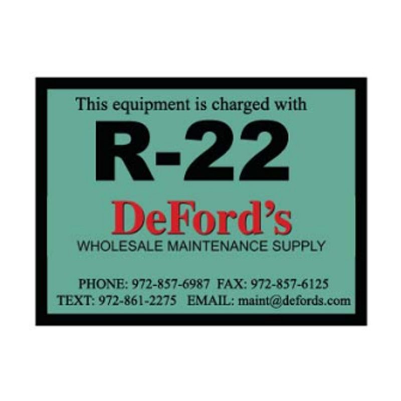 R410a Freon Refrigerant Labels - 10/pack