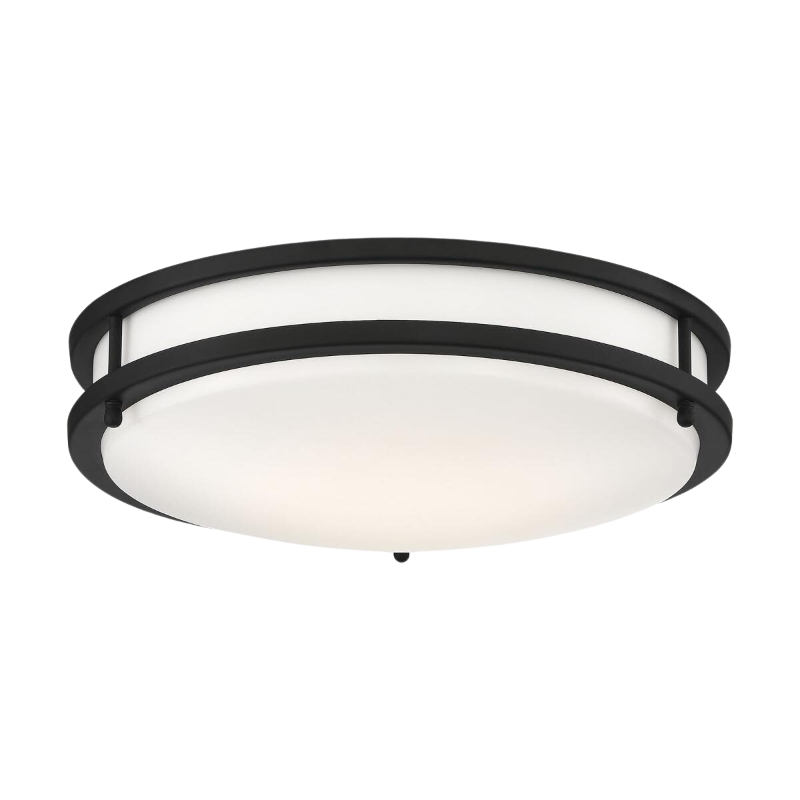 14" LED 26W Selectable Ringed Ceiling Fixture - Matte Black