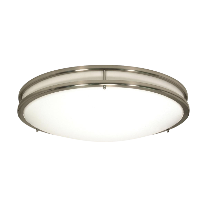 17" Glamour 25W LED Selectable Ringed Ceiling Fixture - Satin Nickel