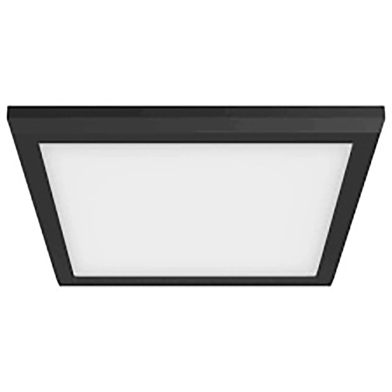 9" x 9" LED Flush Mount Flat Square Panel - Black
