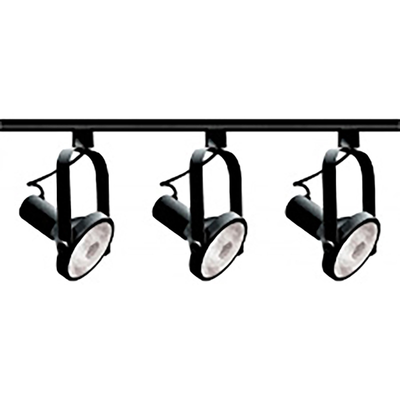 48" 3 Light PAR30 Track Lighting Kit - Matte Black