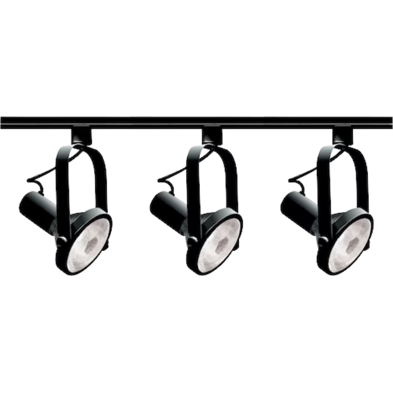 48" 3 Light PAR30 Track Lighting Kit - Matte Black