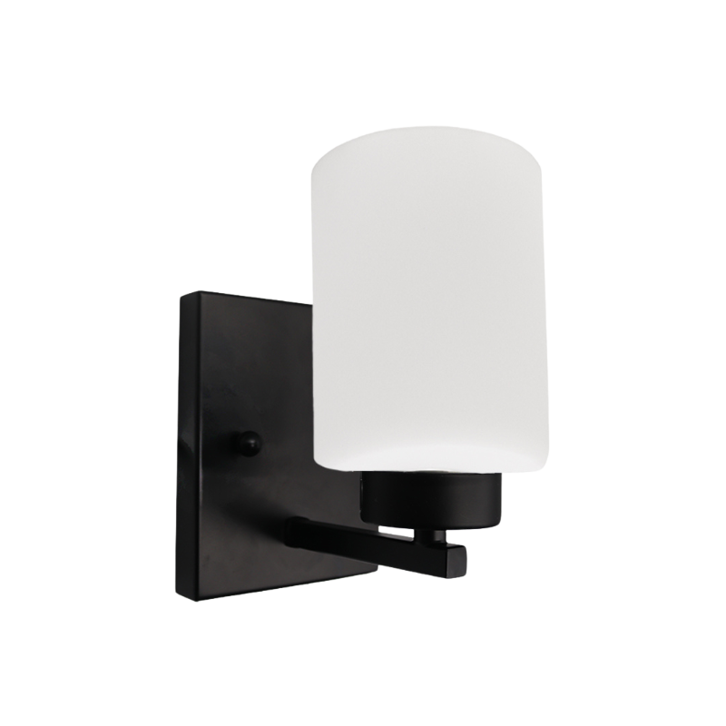 7" Idris 1 Bulb Wall Sconce - Matte Black