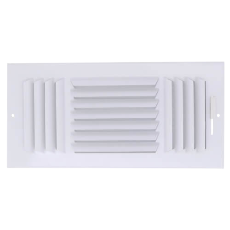 6" x 4" 3-Way Wall/Ceiling Register - White - Metal