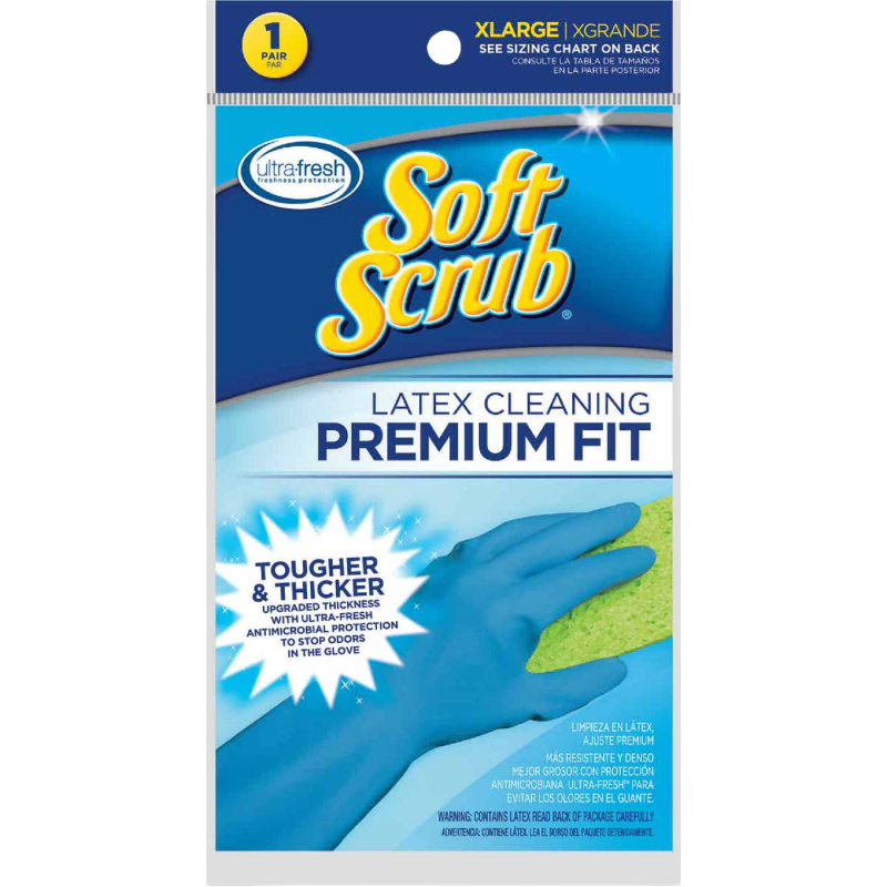 X-Large Soft Scrub Latex Gloves - 2/pack