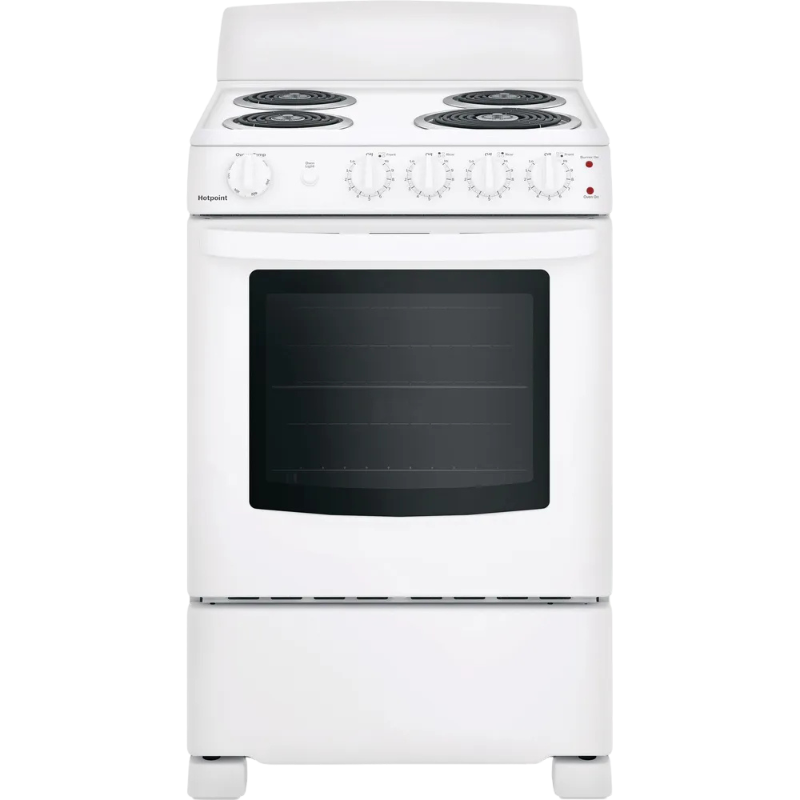 Hotpoint 24" Free-Standing 4 Burner Electric Range - White