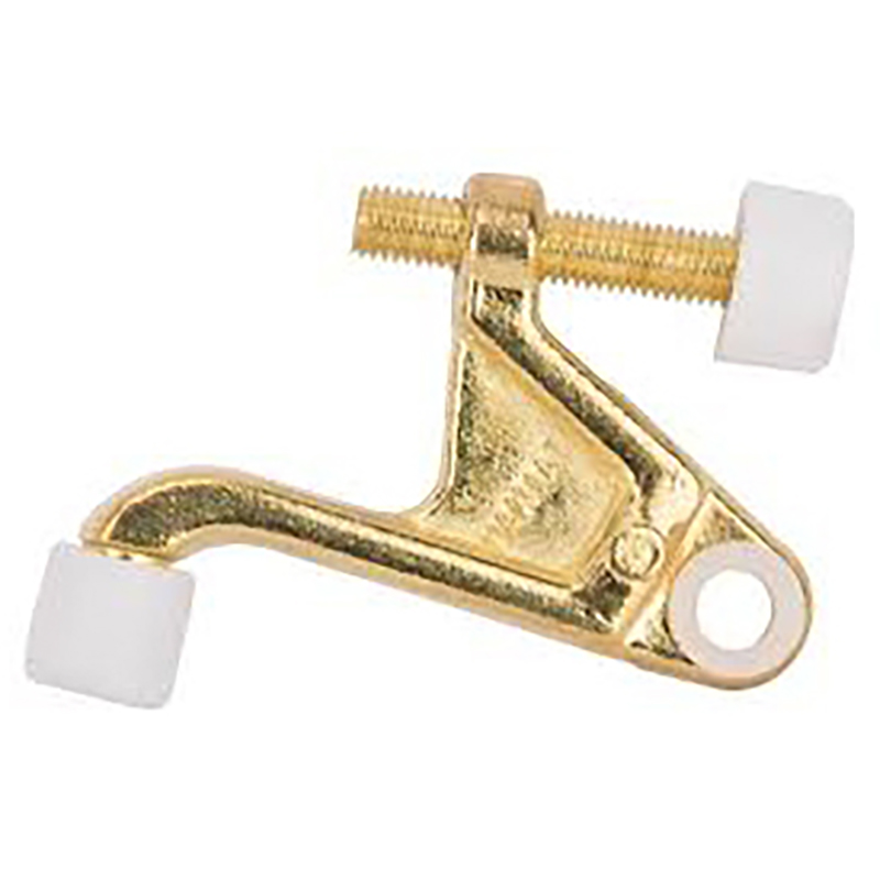 Adjustable Hinge Pin Door Stop - Polished Brass