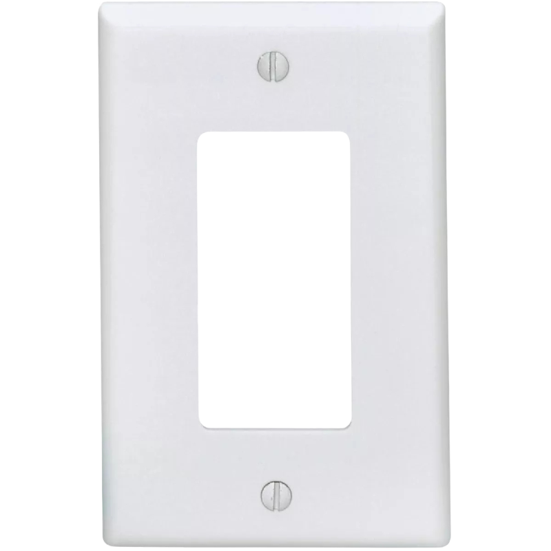 1 Gang Decorator/Rocker Wall Plate - Mid Size - White