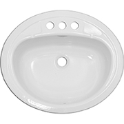 20" X 17" Steel Lav Sink White