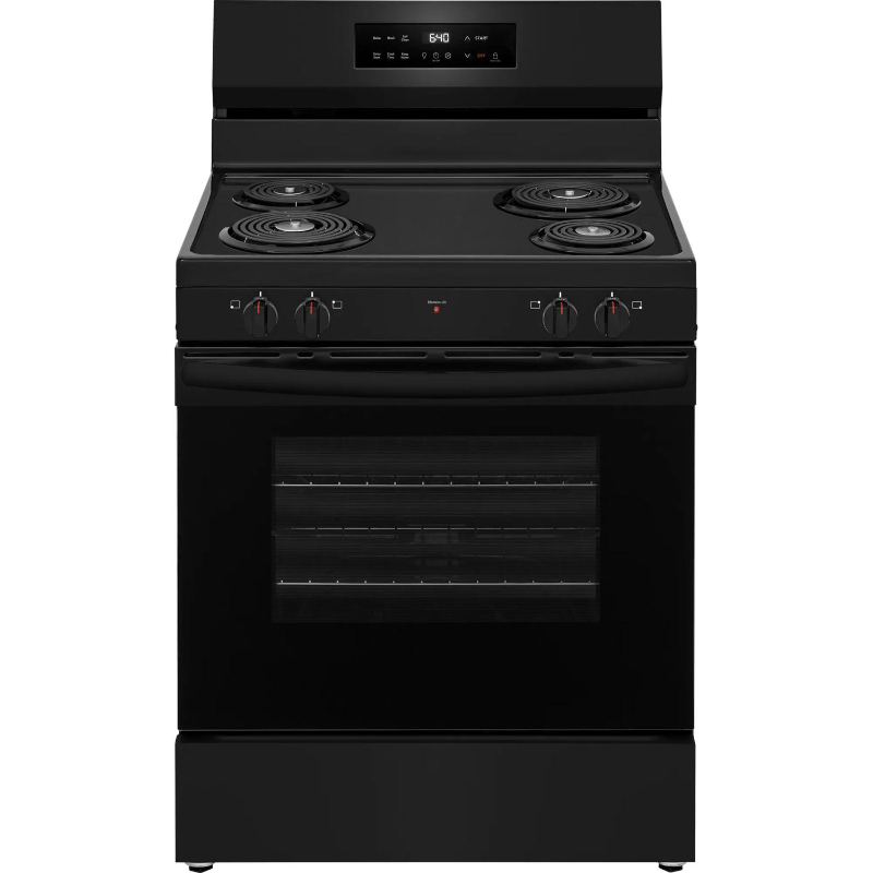 Frigidaire® 30" Free Standing 4 Burner Self Cleaning Electric Range - Black