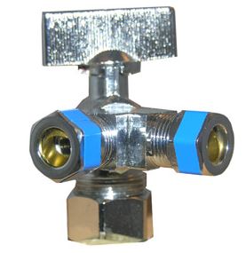 5/8"C X 3/8"C X 3/8"C Angle Stop