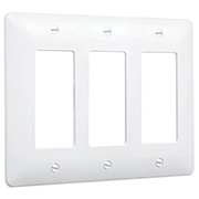 Masque 3Gang Toggle Plate White
