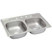 Ss Dbl. Sink 33" X 22" X 7"