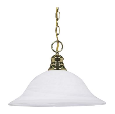 15" Decorative Hang Pendant Polished Brass