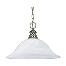 15" Decorative Hang Pendant Satin Nickel