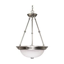 3 Light Decorative Hang Pend Satin Nickel