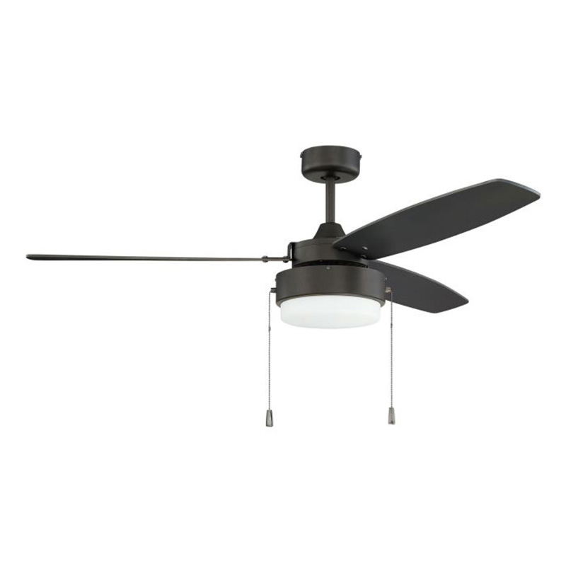 52" 3-Blade Intrepid LED Ceiling Fan w/Light Kit - Espresso - Espresso/Walnut Blades