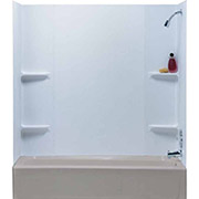 5 Piece Tub Wall Kit White