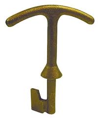 Bronze Water Meter Box Lid Key