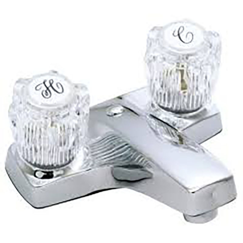 Two Handle Bathroom Faucet - Chrome - Without Pop-Up