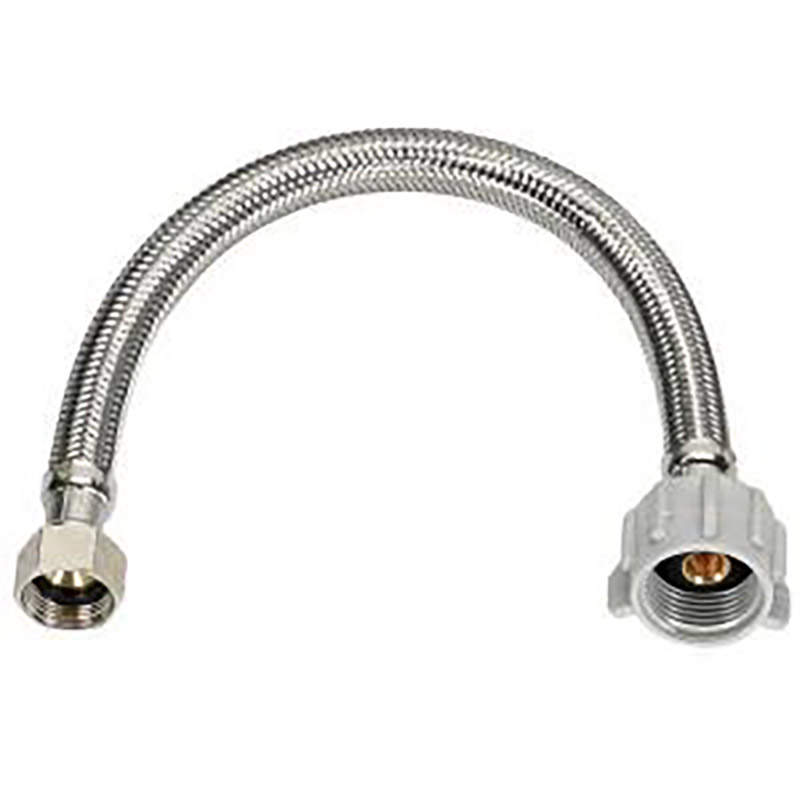 Toilet Supply Line - Stainless Steel - 3/8" comp x 7/8" ballcock x 16"