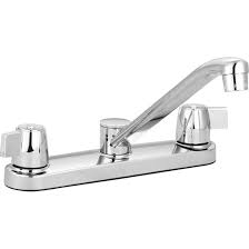 Two Handle Kitchen Faucet - Chrome - Without Spray