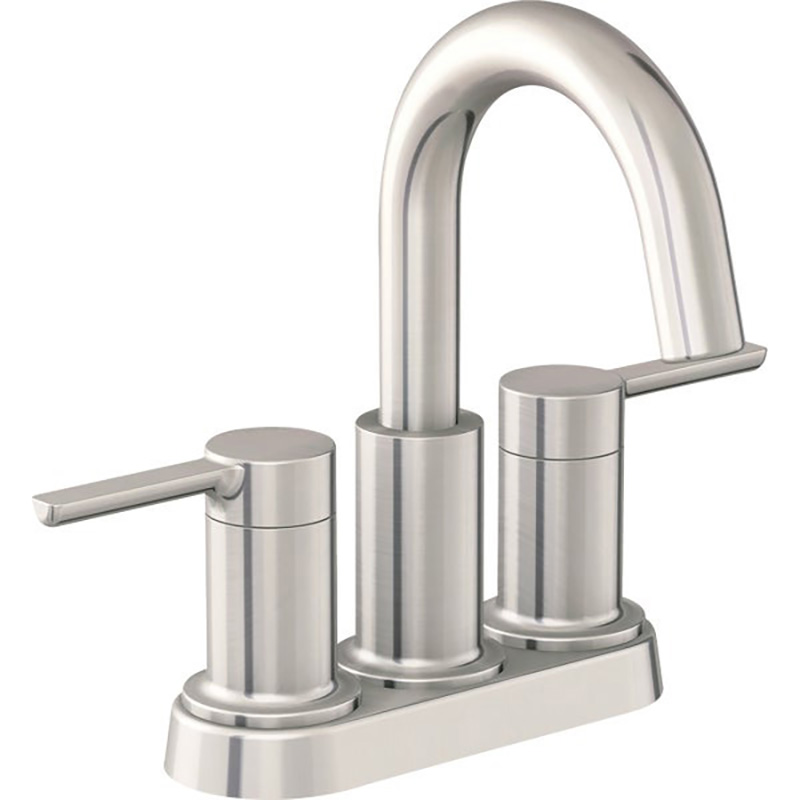 Two Handle Bathroom Faucet - Satin Nickel - With Pop-Up