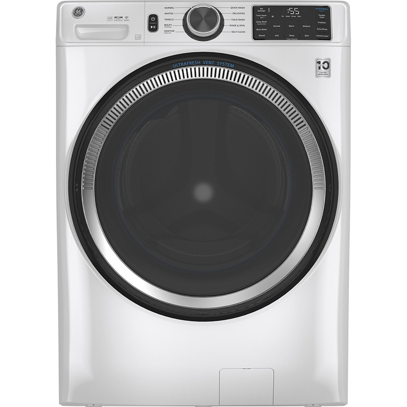 GE® 4.8 cu. ft. Front Load Washer with SmartHQ™ - White