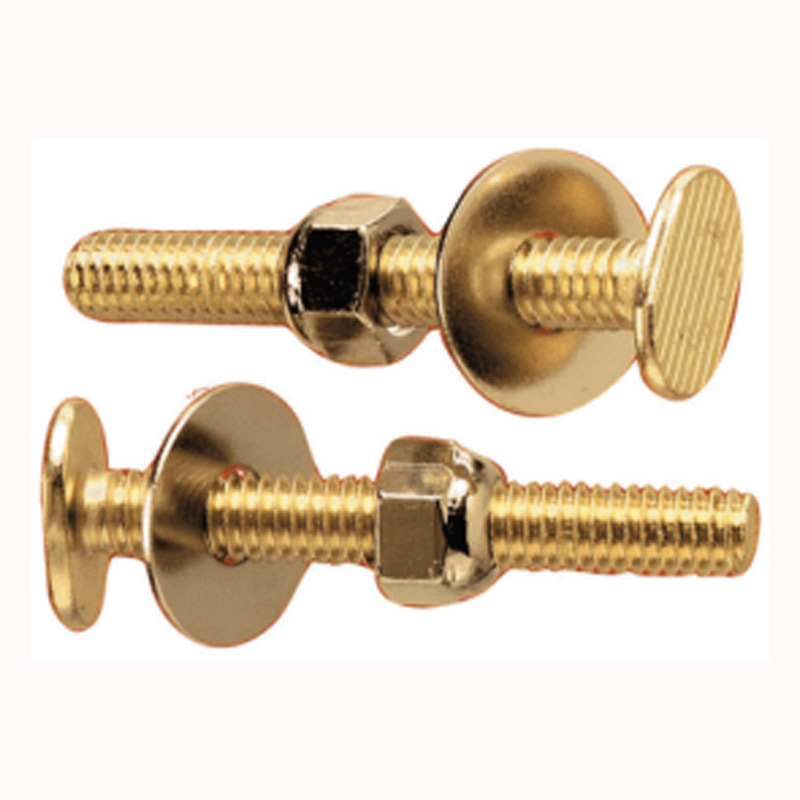 Bowl To Floor Bolts Brass Pk/2