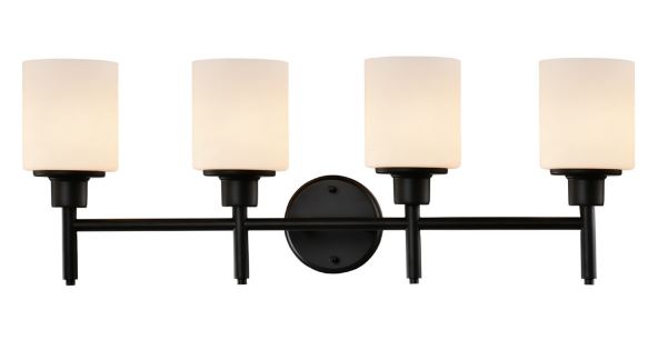 30" Aubrey 4 Bulb Vanity Fixture - Matte Black