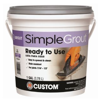 Pre-Mixed Bright White Ceramic Tile Adhesive and Grout  - Gallon