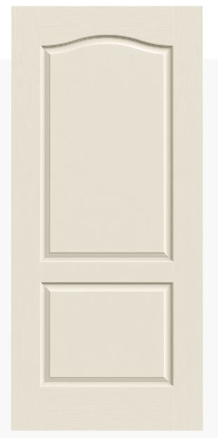 34" x 80" x 1-3/8" HC Primed 2 Panel Arch Top Interior Door Slab