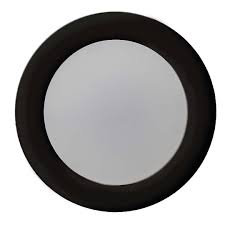 7.5" LED 15W Round Flush Mount Puck Fixture - Matte Black