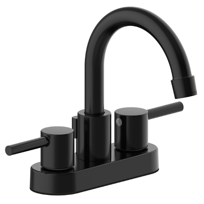 Two Handle Bathroom Faucet - Matte Black - With Stopper