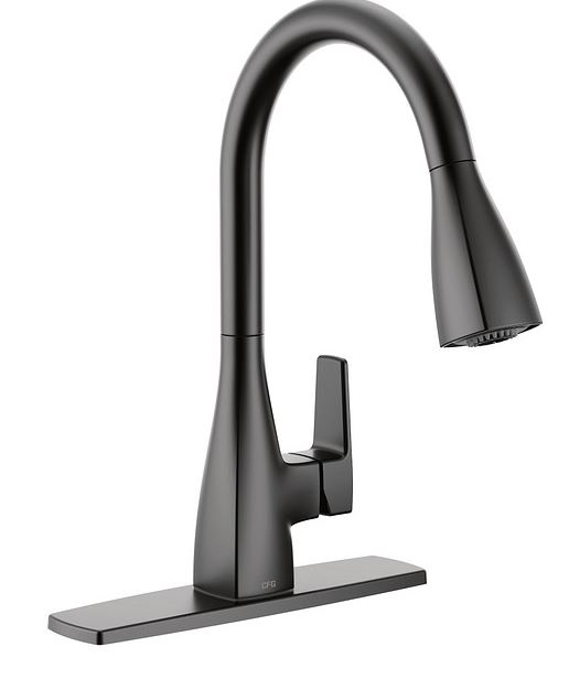 CFG Slate Single Handle Kitchen Faucet with Pull Down Sprayer - Matte Black
