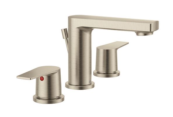 CFG Slate Two Handle Widespread Bathroom Faucet - Satin Nickel - With Pop-Up