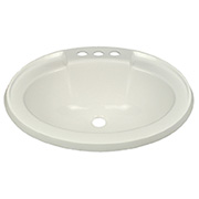 17 X 20 Oval Plas Lav Sink Wht