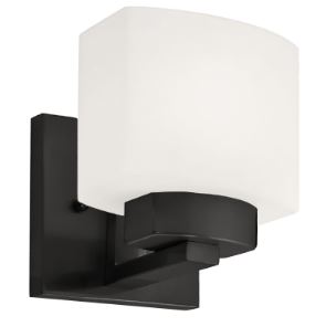6-1/2" Dove Creek 1 Bulb Wall Sconce - Matte Black