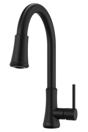 Pfister Single Handle Kitchen Faucet with Pull Down Sprayer - Matte Black