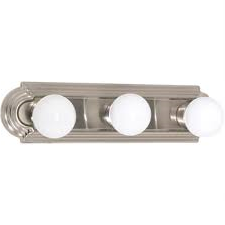 18" Racetrack 3 Bulb Vanity Fixture - Satin Nickel