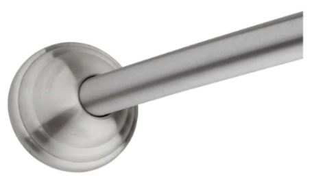 60" to 72" Adjustable Curved Shower Rod - Stainless Steel