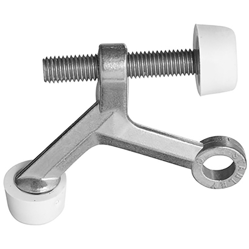 Adjustable Hinge Pin Door Stop - Satin Nickel