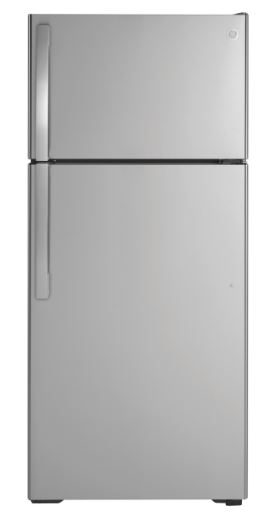 GE® 16.6 cu. ft. Icemaker Ready Top Freezer Refrigerator - Stainless Steel
