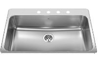 Kitchen Sink - 33-3/8" x 22" x 8" - Stainless Steel - Single Bowl