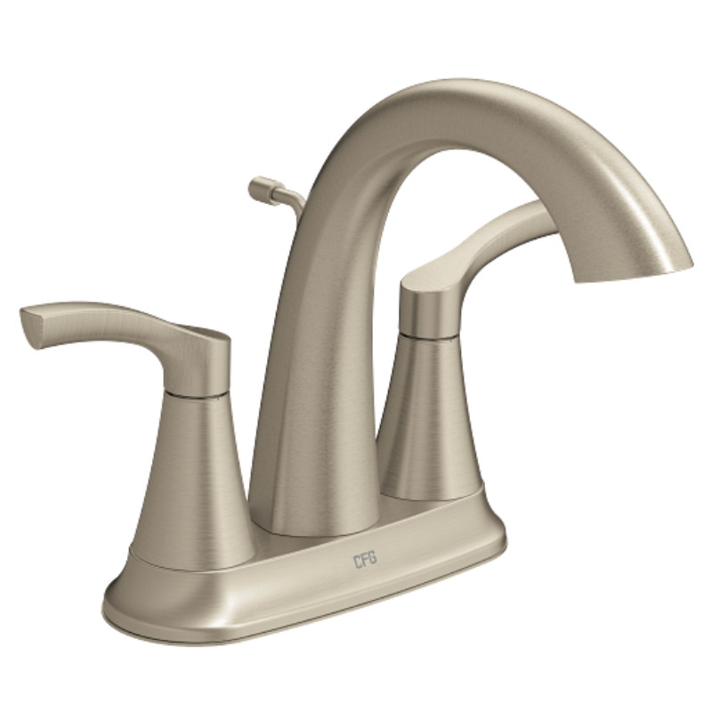 CFG Ash Two Handle Bathroom Faucet - Satin Nickel - With Pop-Up