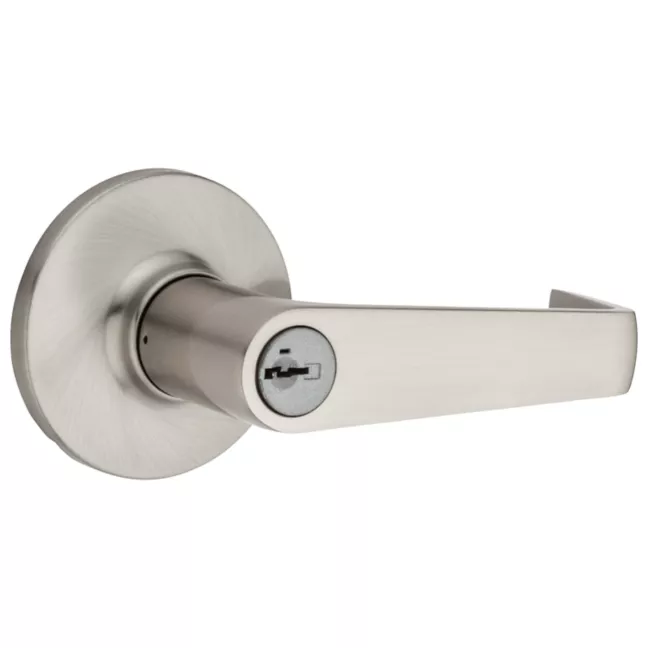 Kwikset 438CNL Carson SmartKey Entry Lever - Satin Nickel